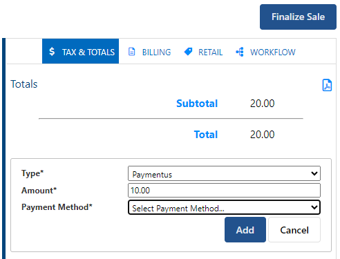 A screenshot of a payment method Description automatically generated